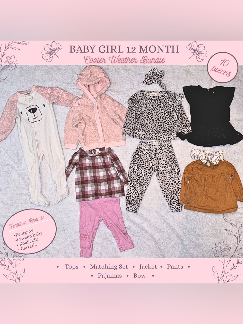 Baby Girl 12 Month Cooler Weather Bundle